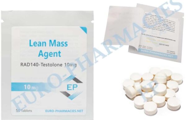 Lean Mass (Testolone RAD140) 10 mg tabletter 50 tabletter Euro Pharmacies EU