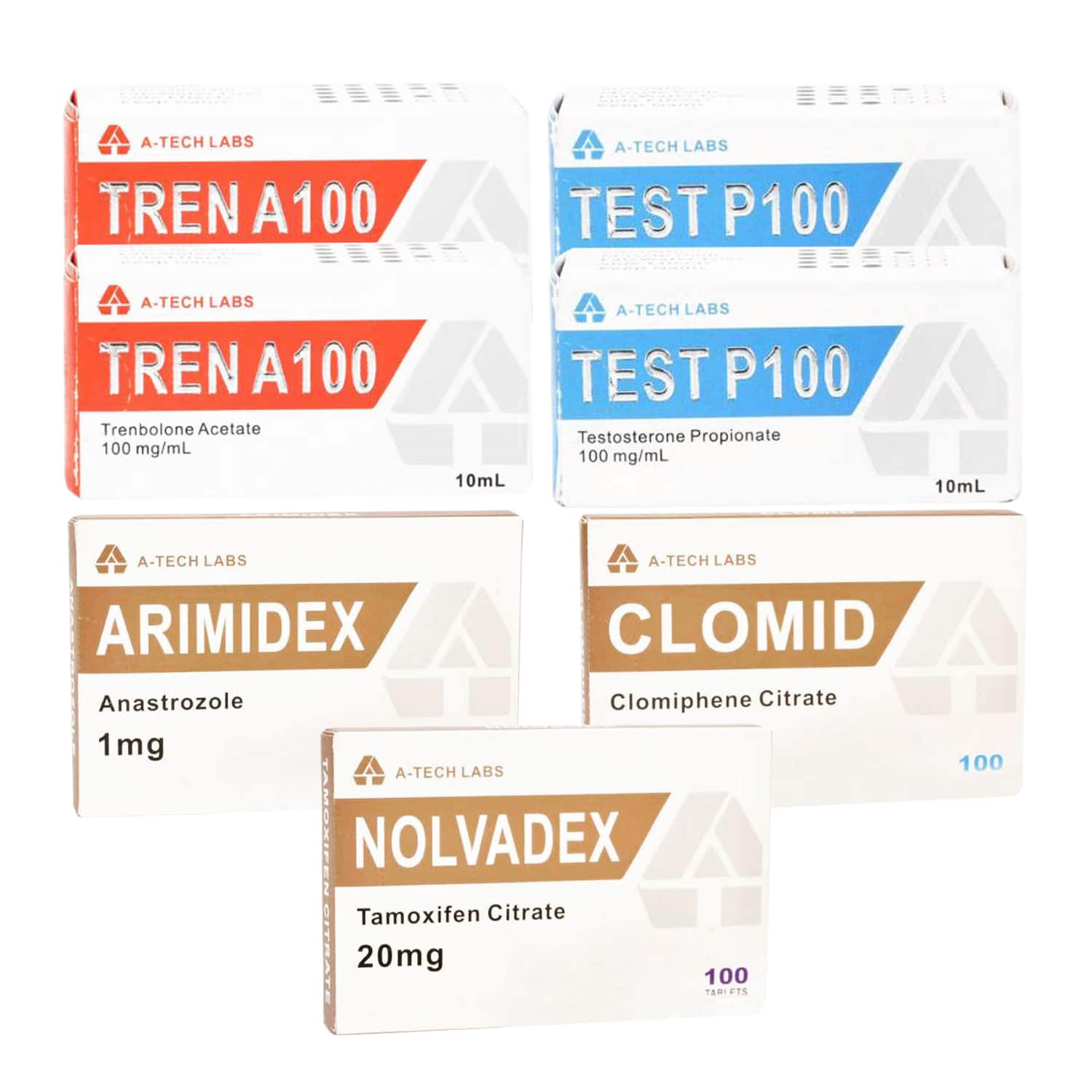 PAKKE LEAN MUSCLE (INJICT) TESTOSTERONPROPIONAT + TRENBOLONACETAT + PCT (6 UGER) A Tech Labs