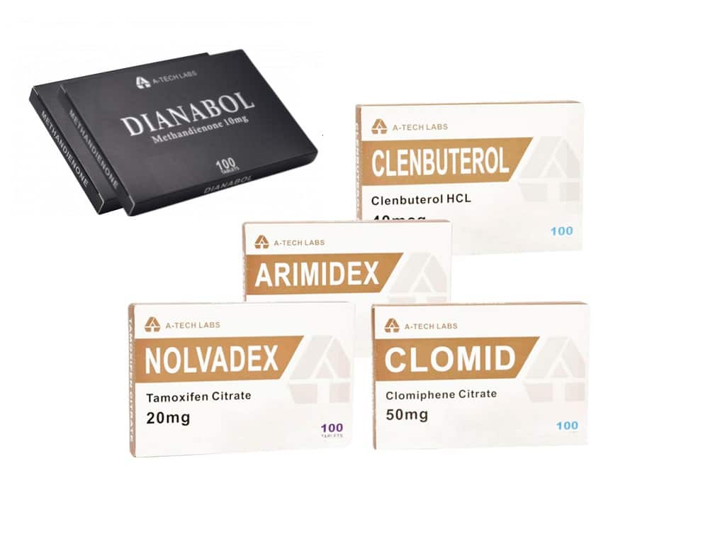 TØRRE MUNDMUSKELPAKKE A TECH LABS DIANABOL CLENBUTEROL PCT 8 UGER 1