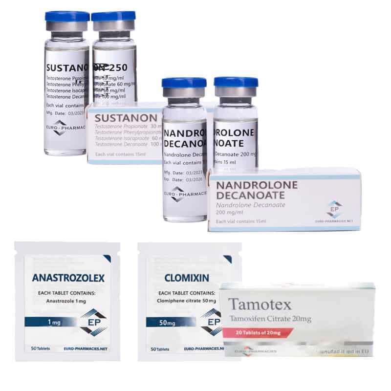 NIVEAU II (INJECTION) Masseforøgelsespakke: SUSTANON 250 + DECA 250 + PCT (8 uger) Euro Pharmacies