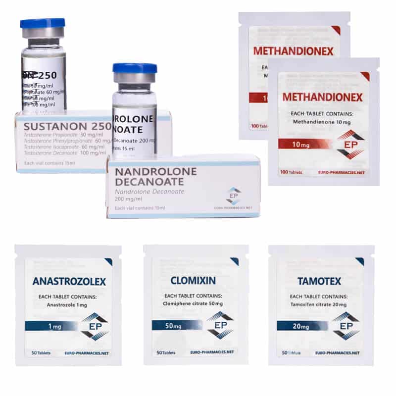 Masseforøgelsespakke (INJECTION) SUSTANON + DECA + DIANABOL (8 uger) Euro Pharmacies