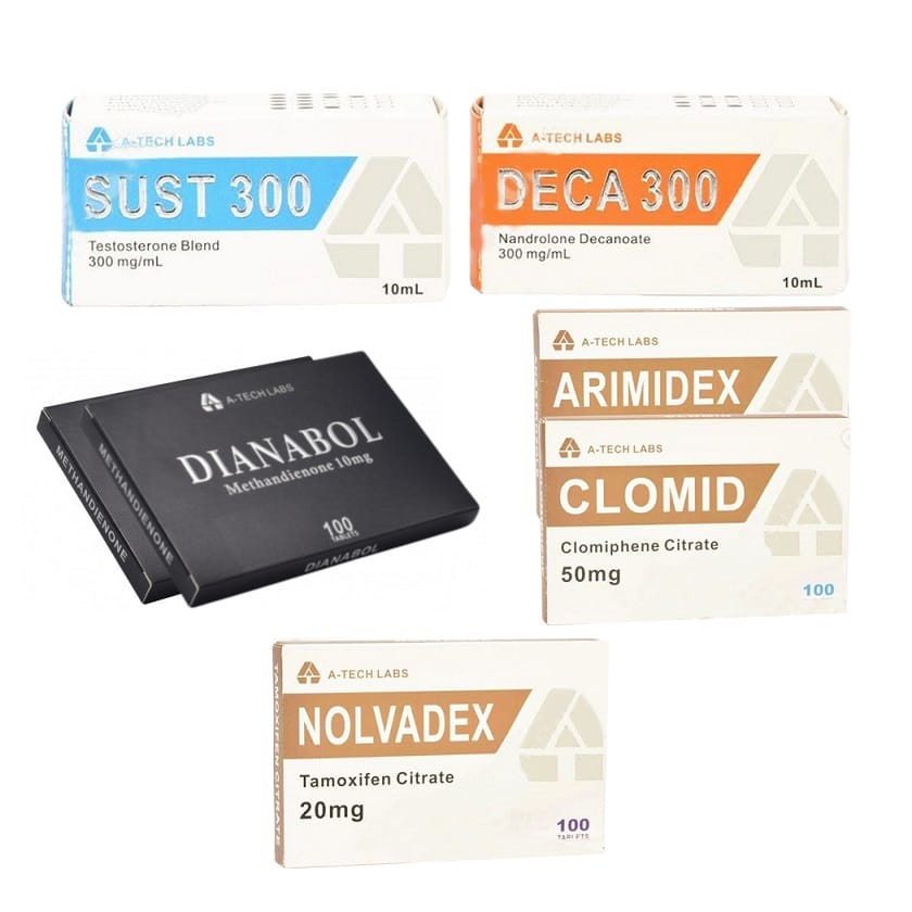 PAKKE 2 FÅ MASSE MASSEØGNINGSCYKLUS SUSTANON DECA DURABOLIN DIANABOL A Tech Labs