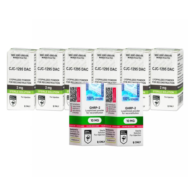 Peptidpakke til mellemliggende masseforøgelse GHRP 2 CJC 1295 DAC Hilma Biocare (12 uger)