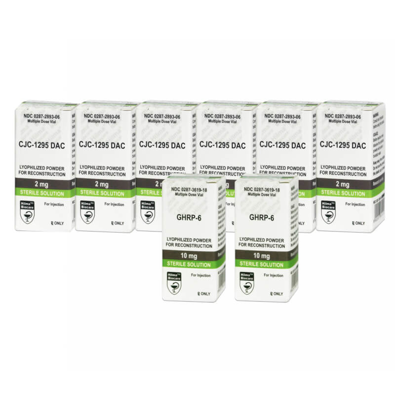 Peptidpakke til mellemstor masseforøgelse GHRP 6 CJC 1295 DAC Hilma Biocare (12 uger)