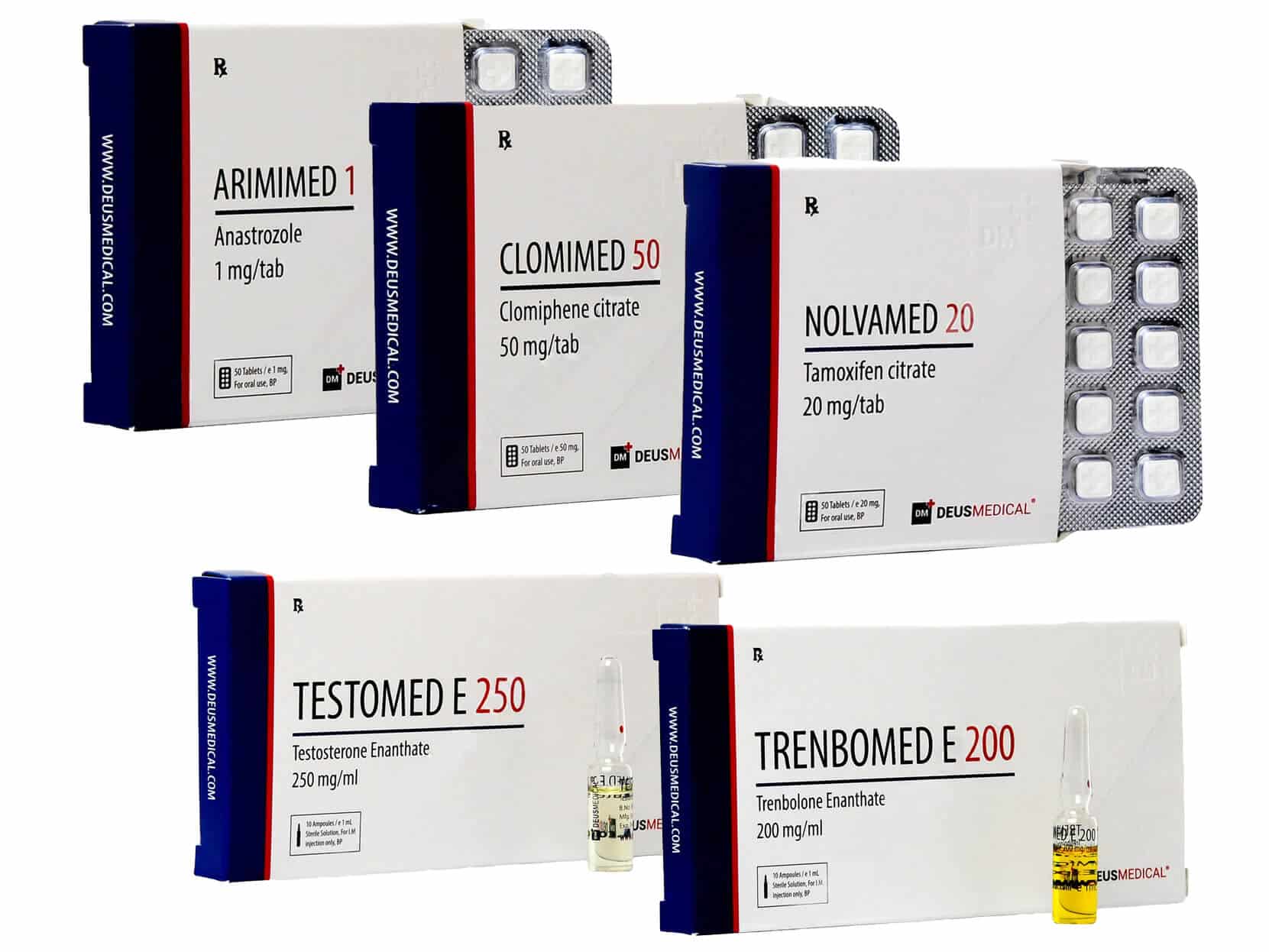 1 PAKKE MED MAXIMAL MASSE Testosteron Enanthate Trenbolon Enanthate 10 uger Deus Medical
