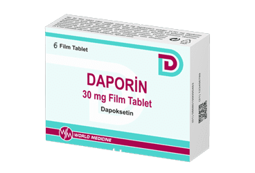 Daporin 30 mg 6 filmovertrukne tabletter Dapoxetinhydrochlorid World Medicine