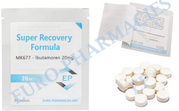 Super recovery (Ibutamoren MK677) 20 mg tabletter 50 tabletter Euro Pharmacies EU
