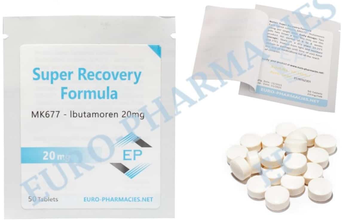 Super recovery (Ibutamoren MK677) 20 mg tabletter 50 tabletter Euro Pharmacies EU