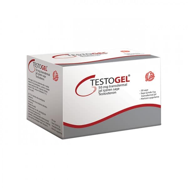Testosteron Testogel 50 mg 5 g 30 geler i breve Liba