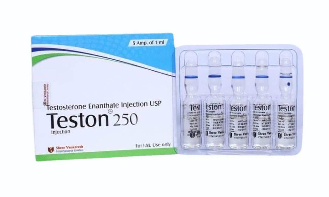 TESTON - Testosteron Enanthate 250 mg/ml (5 amps x 1 ml) - Shree Venkatesh