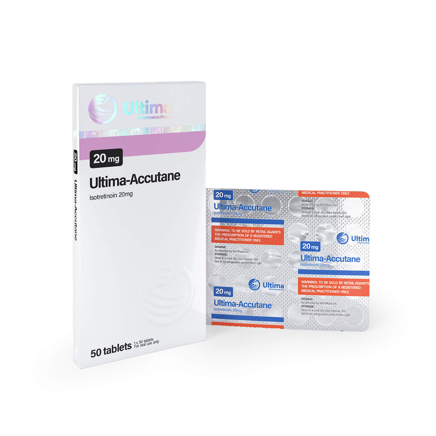 Ultima Accutane 50 piller x 20 mg