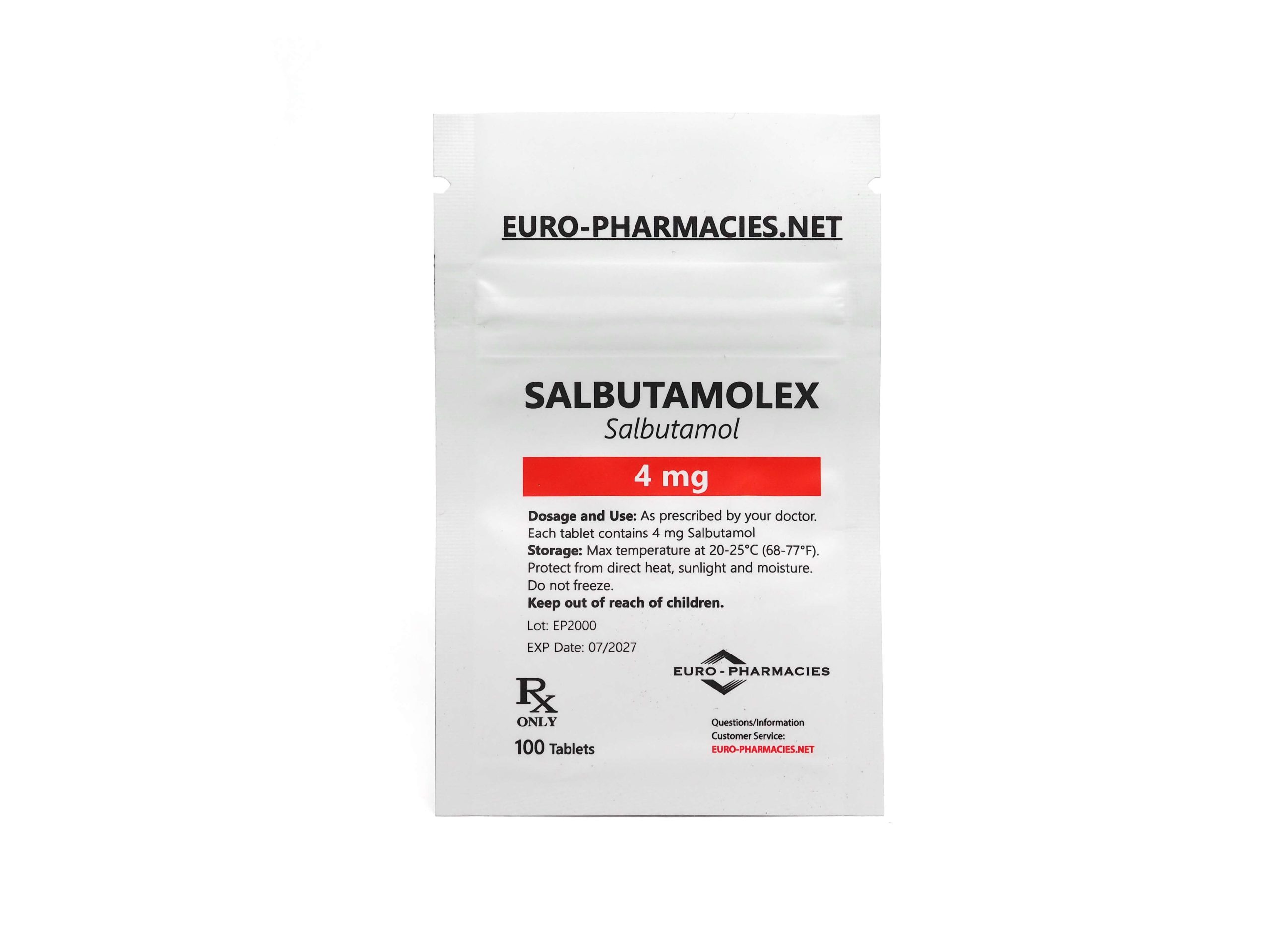 Europharmacies pose Salbutamolex (Salbutamol)