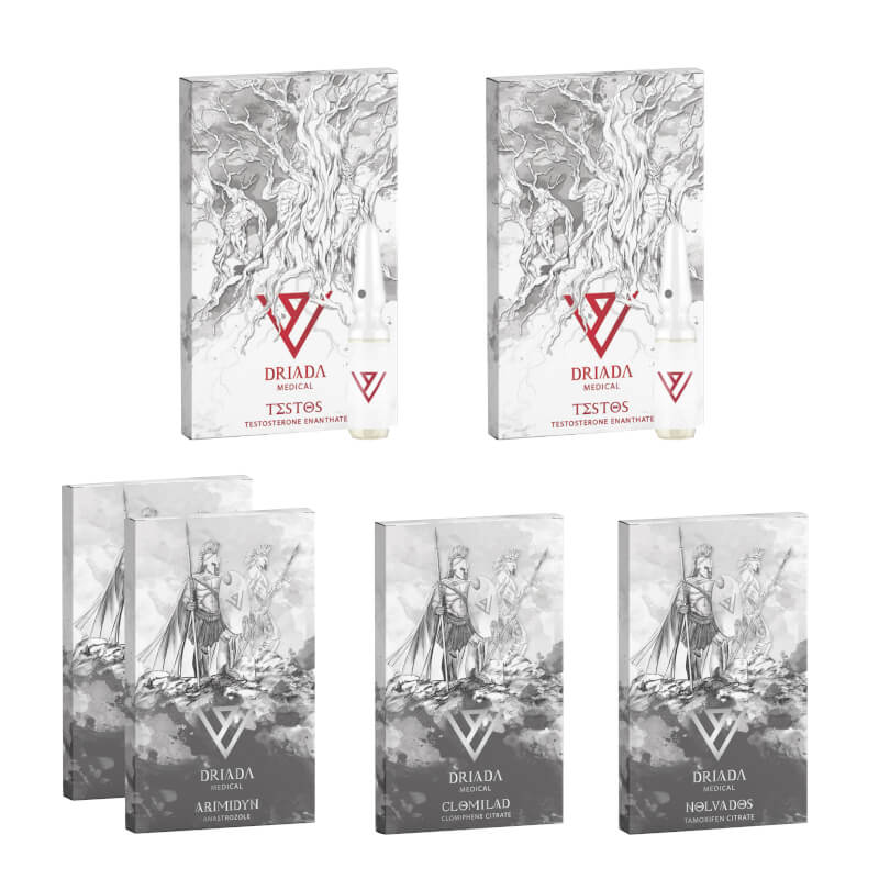 Masseopbygningspakke (8 uger) Testosteron Enanthate + Beskyttelse + PCT DRIADA MEDICAL