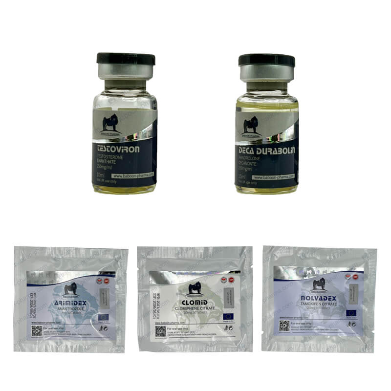 Baboon Pharma 8-ugers masseforøgelsespakke: INJICÉR Enanthate 250 DECA
