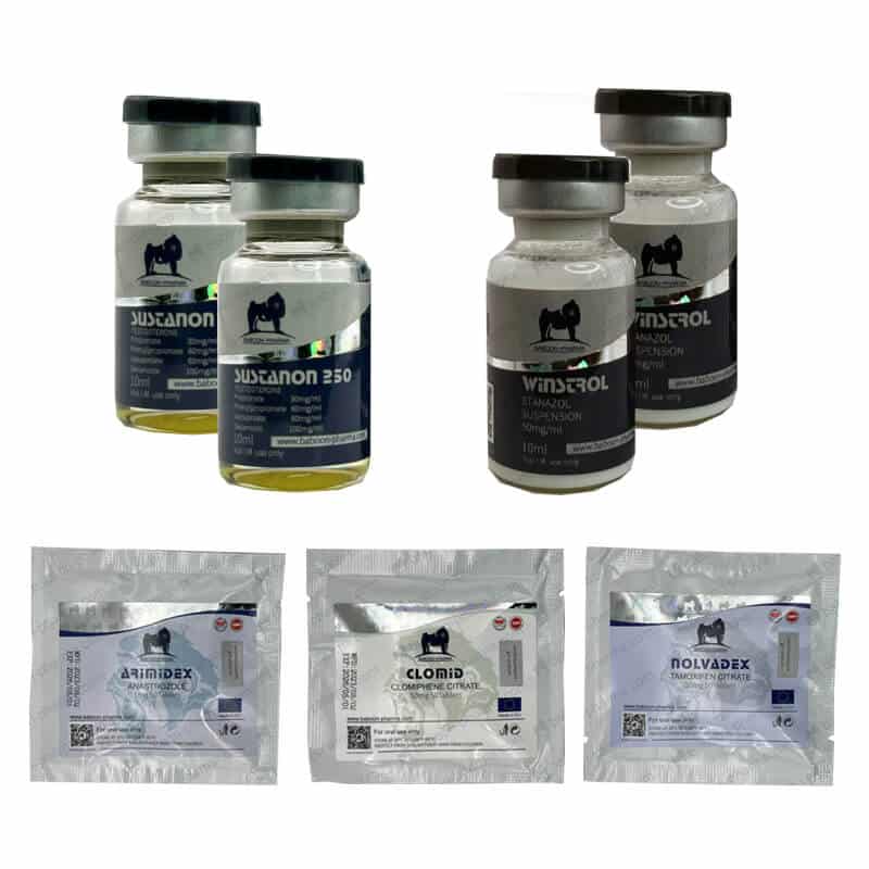 LEVEL II Lean Mass Gain Pack (INJECTION) SUSTANON + WINSTROL + BESKYTTELSE + PCT (8 uger) Baboon Pharma
