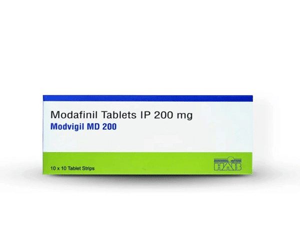 Modvigil MD 200 mg Modafinil Tablet IP 100 tabletter Apotek EU