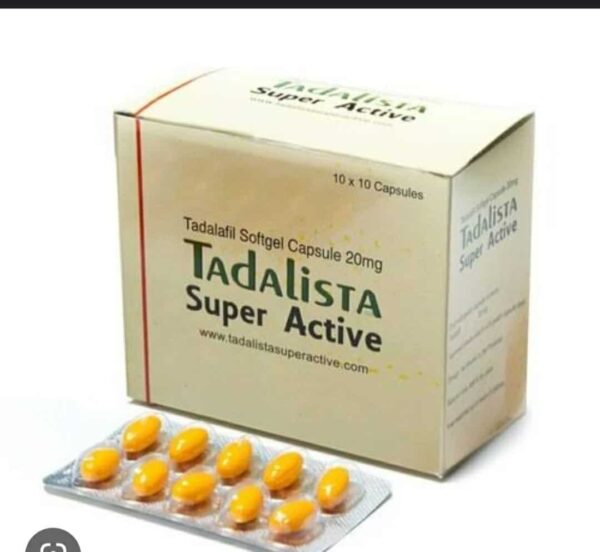 Tadalista Super Active Tadaladil Soft Gelatinekapsler 20 mg 100 tabletter Apotek EU