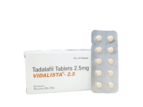 Vidalista 2,5 mg Tadalafil tabletter 100 tabletter Apotek EU