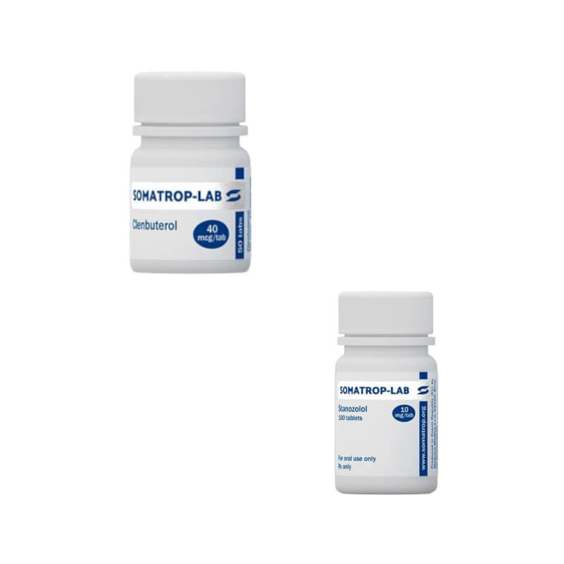Winstrol + Clenbuterol Somatrop Labs introduktionspakke til vægttab til kvinder (8 uger)