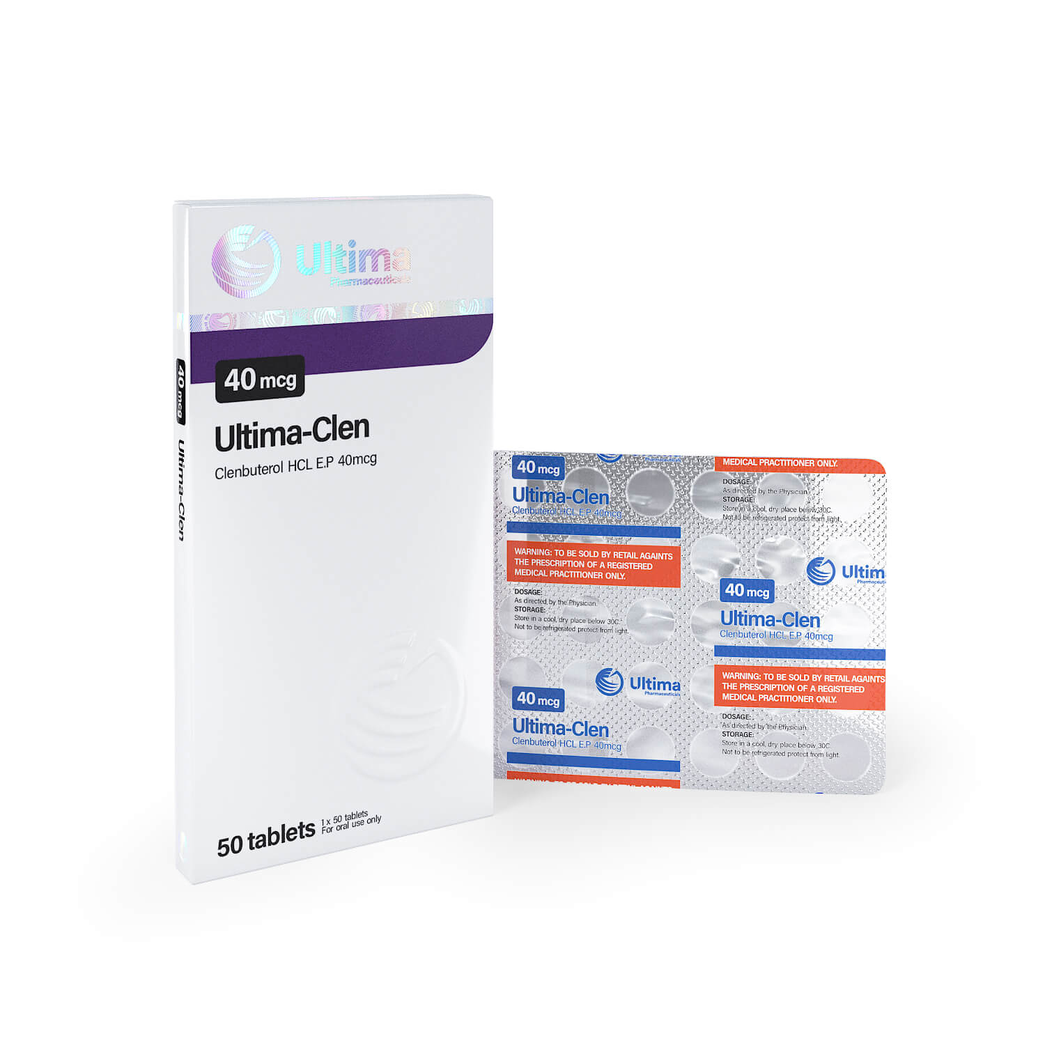 Ultima Clenbuterol 50 piller x 40 mcg
