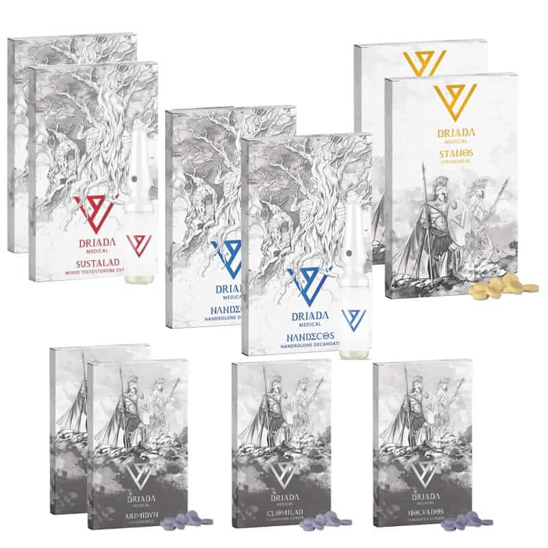Mager massepakke ORAL INJEKTION 8 uger Sustanon Deca Winstrol Driada Medical 2