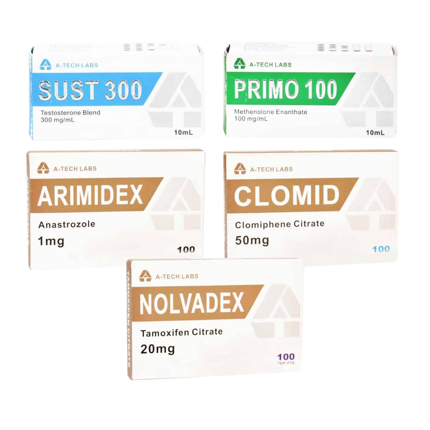 PACK MUSCLE SEC LEVEL I INJICÉR SUSTANON PRIMOBOLAN PCT 8 UGER A Tech Labs