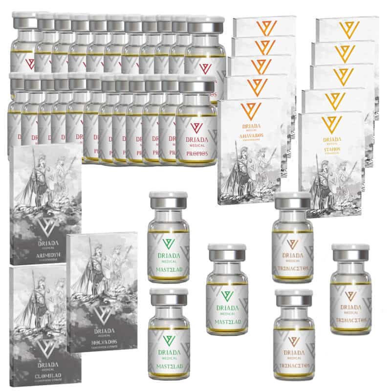 EKSTREM TØR MASSEØKNINGSPAKKE Test P Tren A Mast P Anavar Winstrol Oral 16 uger DRIADA