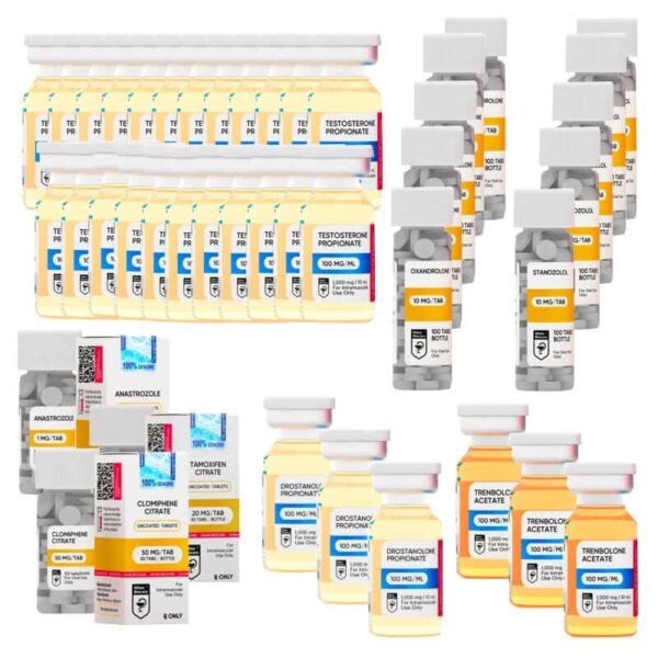 EKSTREM LEAN MASS GAIN PACK Test P Tren A Mast P Anavar Winstrol Oral 16 uger HILMA