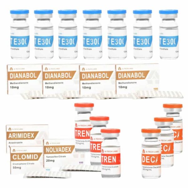 Ekstrem masseforøgelsespakke TEST E DECA TREN OG DIANABOL 16 uger A TECH