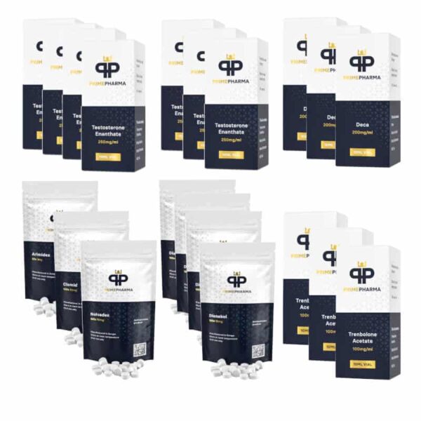Ekstrem masseforøgelsespakke TEST E DECA TREN OG DIANABOL 16 uger Prime Pharma