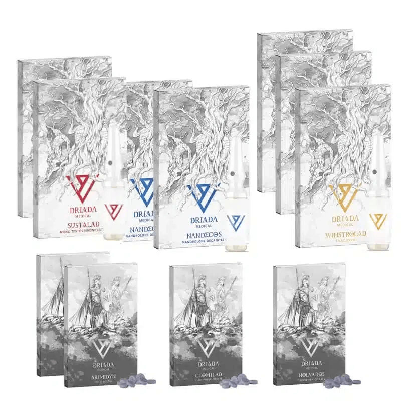 Tørmasseforøgelsespakke (INJECT) SUSTANON + DECA + WINSTROL (8 uger) Driada Medical