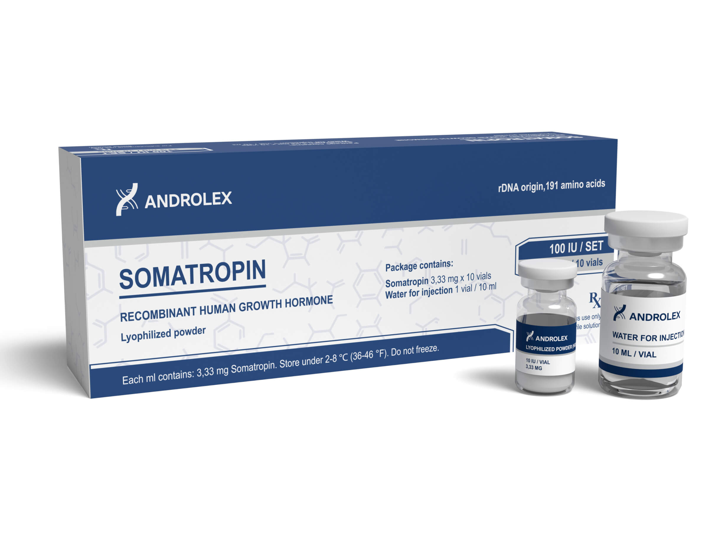 Androlex pulver med højt GH-indhold 100 IE
