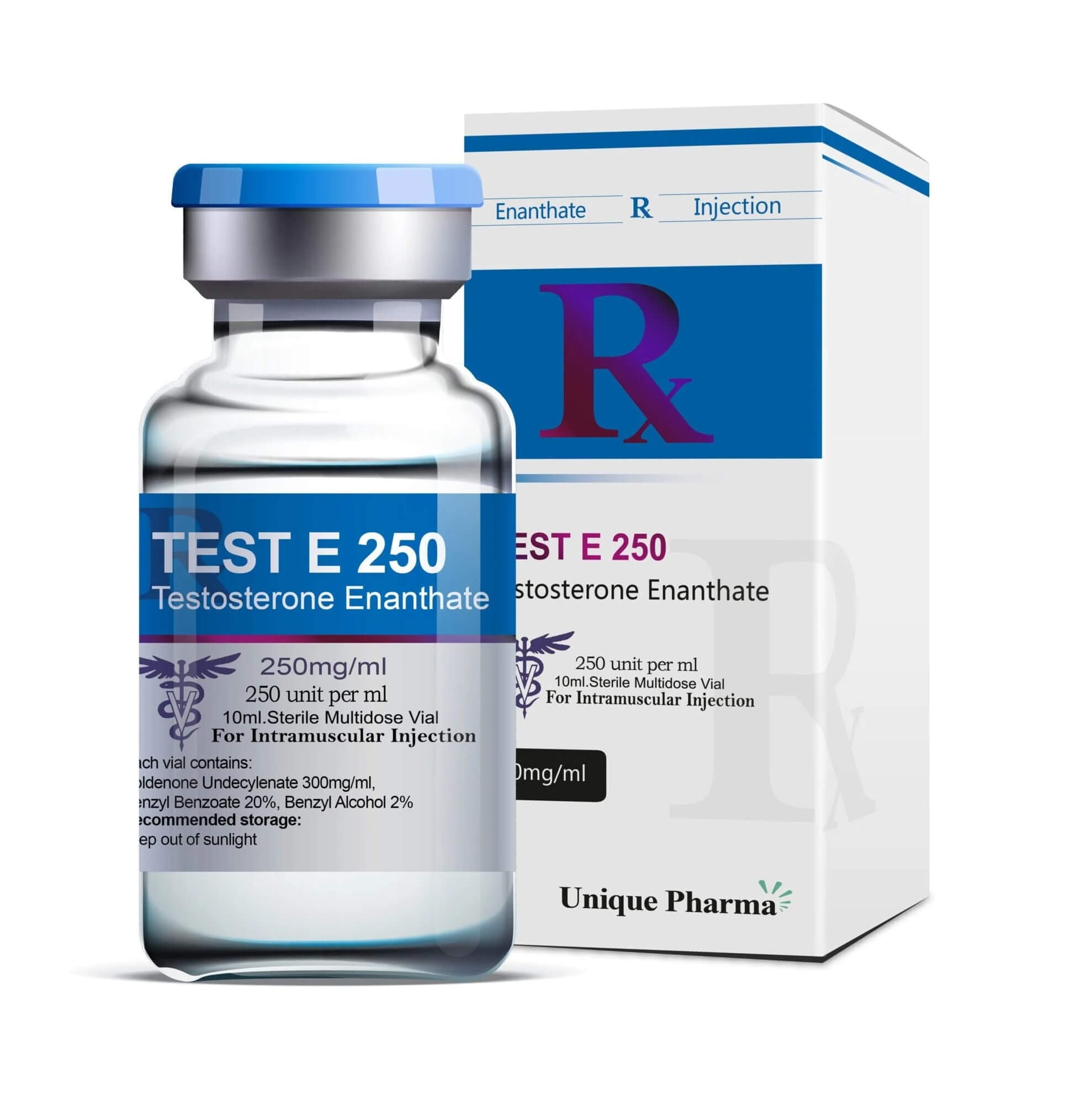 Test E 250 - Testosteron enantat (250 mg/ml 10 ml) - UNIQUE-PHARMA
